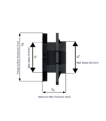 Hauff-Technik Bellmouth Wall Sleeve - BWS100/110 - 827030100 - Image 2
