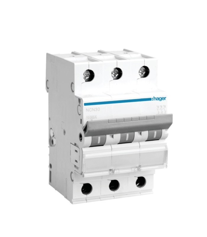 Hager 16A C-Curve 10kA 3 Pole MCB-NCN316N Hager 16A C-Curve 10kA 3 Pole MCB-NCN316N - Image 1
