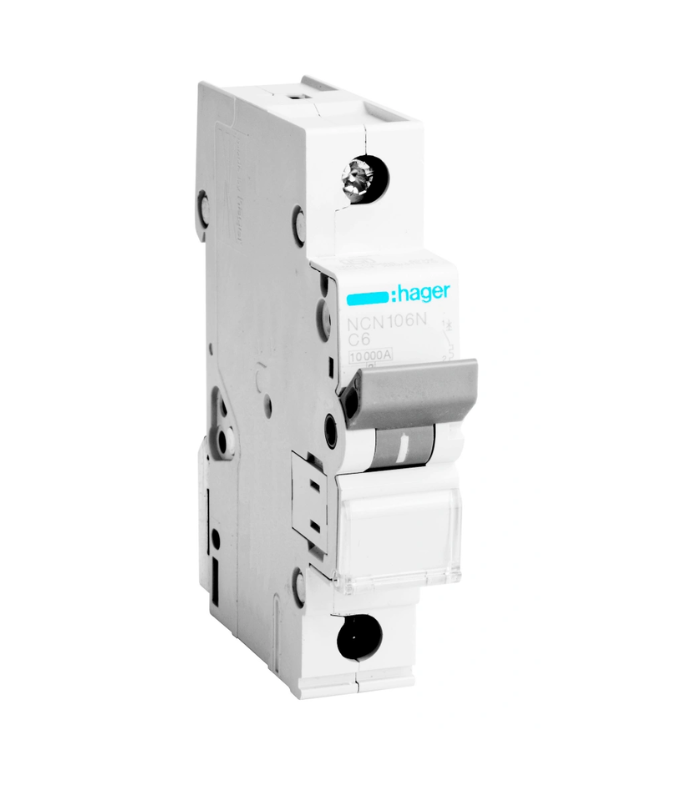 Hager 63A C-Curve 10kA 1 Pole MCB-NCN163N Hager 63A C-Curve 10kA 1 Pole MCB-NCN163N - Image 1